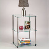 Classic Glass Three Tier End Table