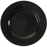 Black Rim 12" Buffet / Charger Plate