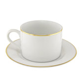 Gold Line 6 oz. Teacup and Saucer