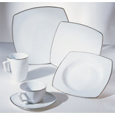 Lotus Silver Line Dinnerware Set