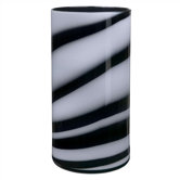 Twist Low Black & White Vase