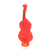 Band Double Bass Sculpture in Red