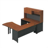 Endure 102" W U-Shape Right Configuration Executive Workstation with Hutch
