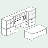 Unity Executive Series Standard Arc Desk Office Suite