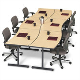 Smart Tables: 30" x 72" Crescent Concave/Convex Workstation