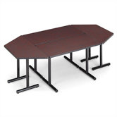 Smart Tables: 30" x 48" Thermofused Melamine Rectangle and Trapezoid Conference Table