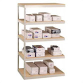 72" & 96" Wide Double Rivet Units (with Center Support) - 4 Shelf Add-On Unit, No Channel Beams