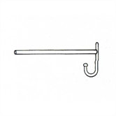 Misc. Locker Parts - Single Prong Wall Hook, For Use with Coat Rod