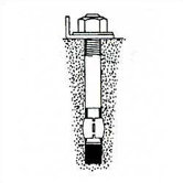 Clipper Parts - Concrete Anchor  3/8" x 2-1/4"