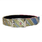 Oxford Stripe Cotton Dog Collar