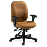Mid-Back Fabric Multi-Tilter Office Chair with T-Arms
