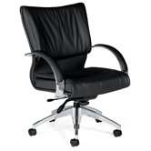 Mid-Back Leather Executive Office Chair