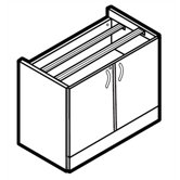 Correlation Storage Cabinet Shell in Avant Cherry Finish