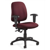 Low-Back Pneumatic Operator Office Chair with Arms