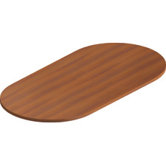 ADAPTABILITIES-Boardroom Tables-Racetrack Top Only-Use w/2 drum/2 V/1 panel base or 4 monoposts - 48D x 96W x 1-1/2H in AVANT HONEY