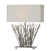 Stick Table Lamp in Satin Nickel