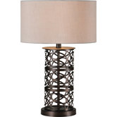 Table Lamp in Brown