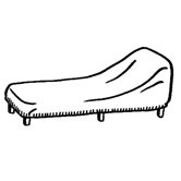 Vinyl Double Chaise Lounge Cover w/ Elastic