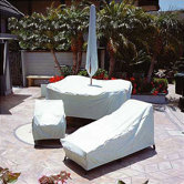 Vinyl Wicker Loveseat Cover w/ Elastic