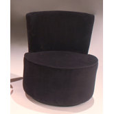 Velvet Swivel Fabric Slipper Chair