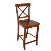 Easton Cross Back 24" Barstool in Chestnut