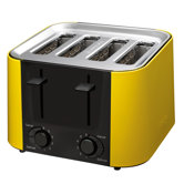 Daytona 4 Slice Toaster in Yellow
