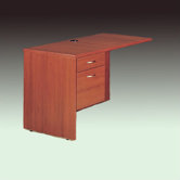 Hyperwork 36" W Desk Height Return with Pedestal