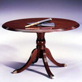 Legacy Traditional 48" Round Veneer 4-Footed Pedestal Table