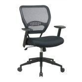 Mid-Back Leather Managerial Chair with Arms