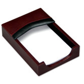 7000 Series Contemporary Leather 4 x 6 Memo Holder in Burgundy