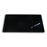 1000 Series Classic Leatherette 24 x 19 Desk Mat without Rails in Black