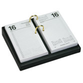 1000 Series Classic Leather 3.5 x 6 Calendar Holder Base in Black