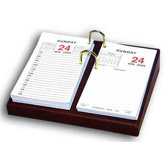 1000 Series Classic Leather Calendar Holder Base in Mocha