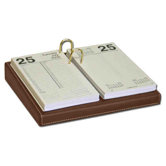 3200 Series Leather Calendar Holder Base in Rustic Brown