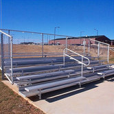 5 Row Angle Frame Bleachers with Aisle