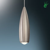 Ledra One Light LED Pendant in Brushed Aluminum