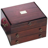 Bristol Grande Mahogany Silverware Chest with Brown Lining