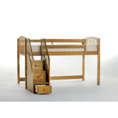 School House Twin Princess Low Loft with Stair