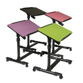 Mobile Laptop Cart with Adjustable Top