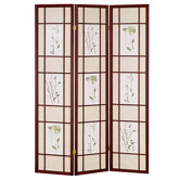 3 Panel Room Divider in Cherry