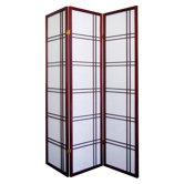 Girard 3 Panel Room Divider in Cherry
