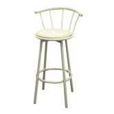29" Swivel Barstool in Ivory (Set of 2)