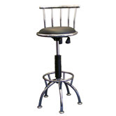 Swivel Barstool with Adjustable Height in Chrome