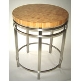 Metropolitan Designer Oasis Prep Table with Butcher Block Top