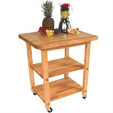 BoosBlock Appliance Center Kitchen Cart with Butcher Block Top