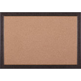 Rustic Cork Board in Mottled Black Brown / Gold Lip - 28" x 40"