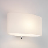 Tokyo Switched Wall Light in White Glass