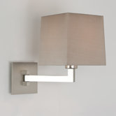 Momo Single Wall Light in Matt Nickel