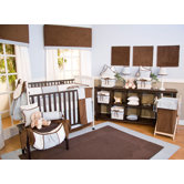 Blue Chocolate Crib Bedding Collection