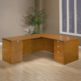 Kenwood L-Shaped Executive Desk with Straight Front